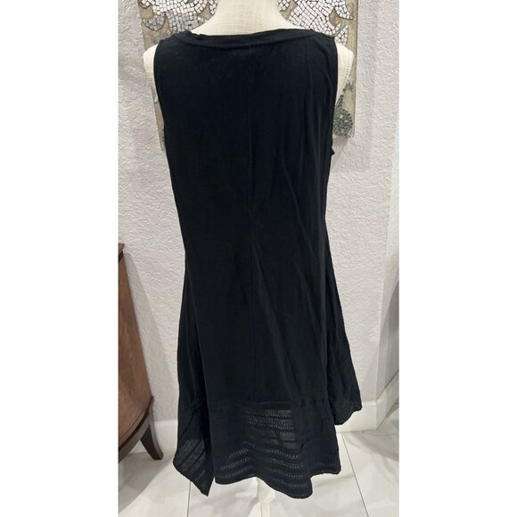 LOGO Lori Goldstein Black Sleeveless Tank Dress Size LP - Picture 4 of 7